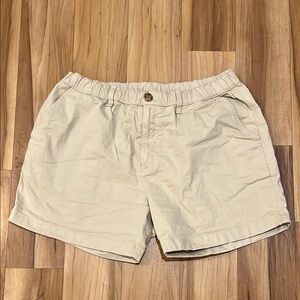 Chubbies Tan Flat Front Shorts Lightweight Casual